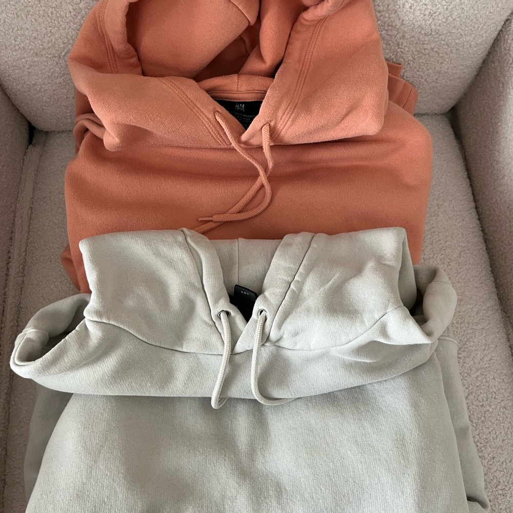 H&M Hoodies in Rust and Light Gray